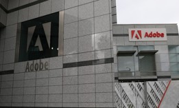 The exterior of Adobe's corporate headquarters in San Jose, California.